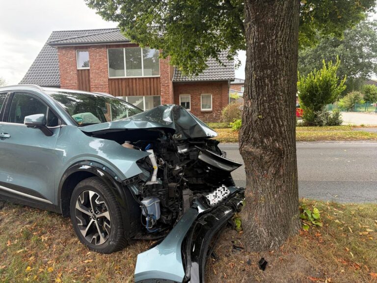 Beckdorf: Kia kracht in Baum, Fahrer bei Unfall schwer verletzt