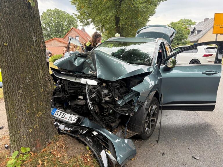 Beckdorf: Kia kracht in Baum, Fahrer bei Unfall schwer verletzt