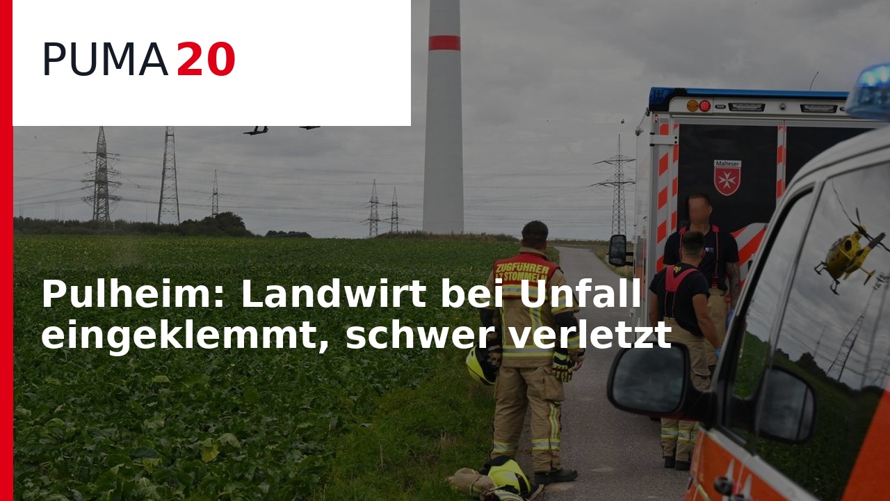 PUMA20 vom 29. August 2026: Die 5 meistgeklickten Polizei- und Unfallmeldungen des Tages – im Video