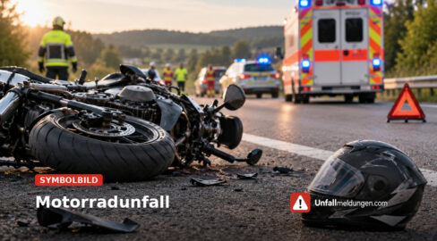 Langenwolschendorf: Biker berauscht, bei Unfall schwer verletzt