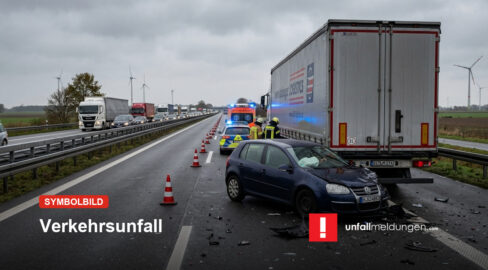 Seukendorf: Unfall auf B8, BMW (75) kracht frontal: 2 schwer verletzt