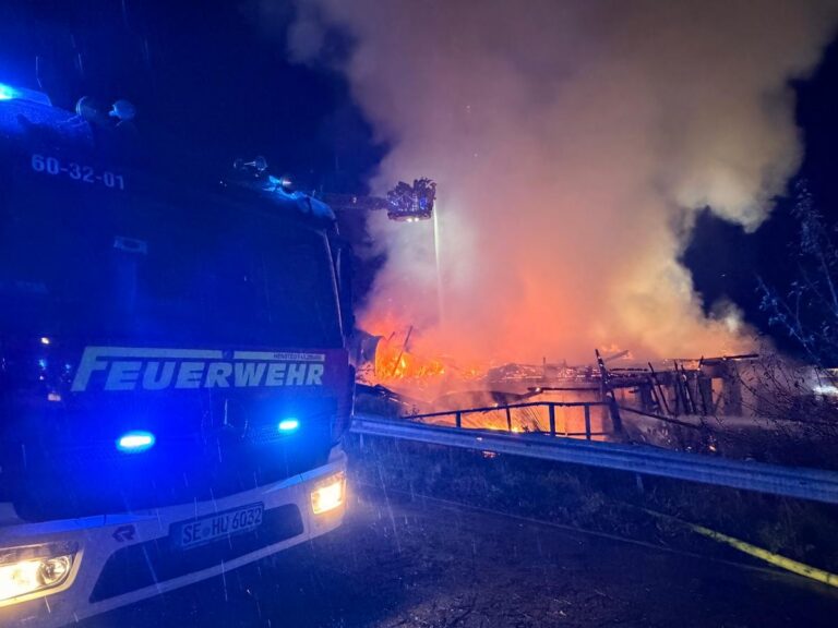 Henstedt-Ulzburg: Feuer-Drama auf Hof, 30 Kälber tot