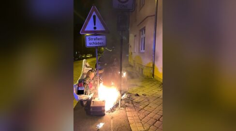 Erfurt: Brandstiftung in Daberstedt, Simson brennt lichterloh