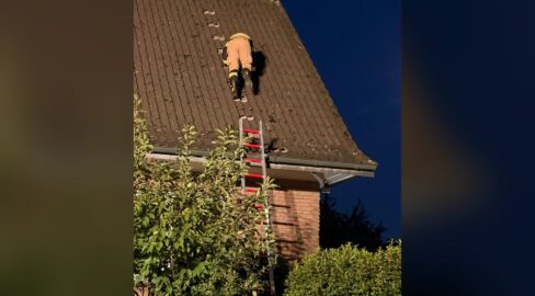 Xanten: Dachdecker-Feuerwehrmann rettet Katze