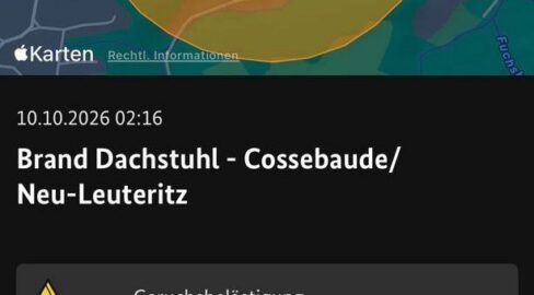 Dresden: Großbrand wütet, Vollsperrung wegen Feuer