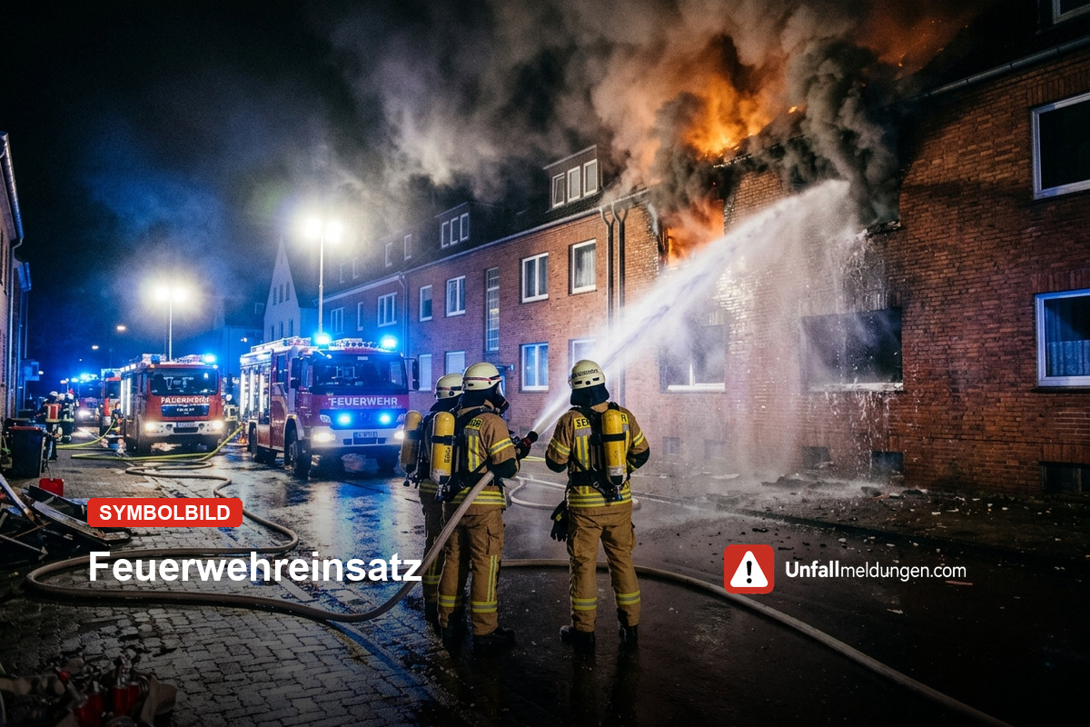Bockenem: Feuer-Tragödie im Wohnhaus, Mann tot geborgen